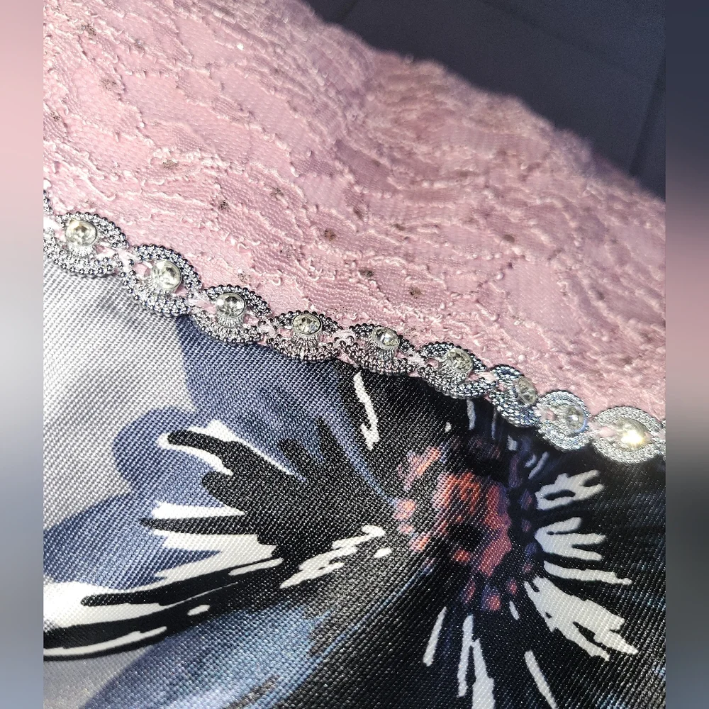 Floral Pink and Gray Kids Dress